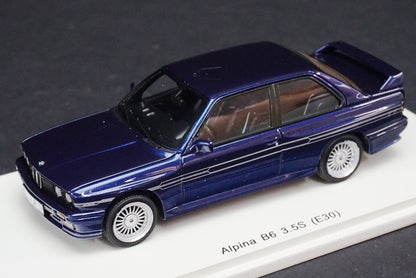 1:43 SPARK S2805 Alpina B6 3.5S E30 Blue model car