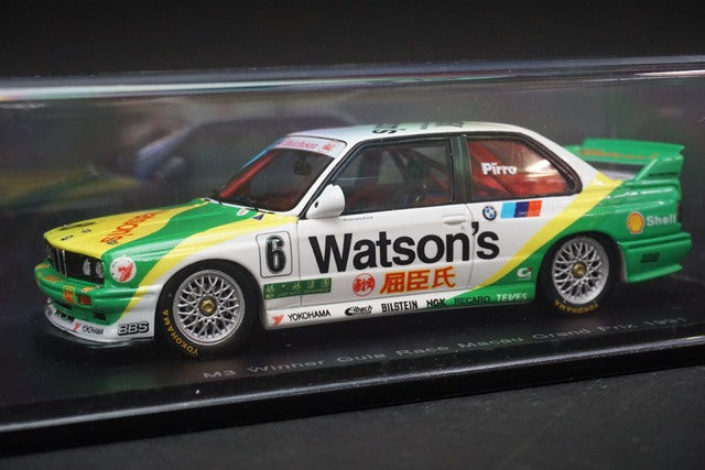 1:43 SPARK SA051 BMW M3 Gear Race Macau Grand Prix Winner E.Piro 1991 #6