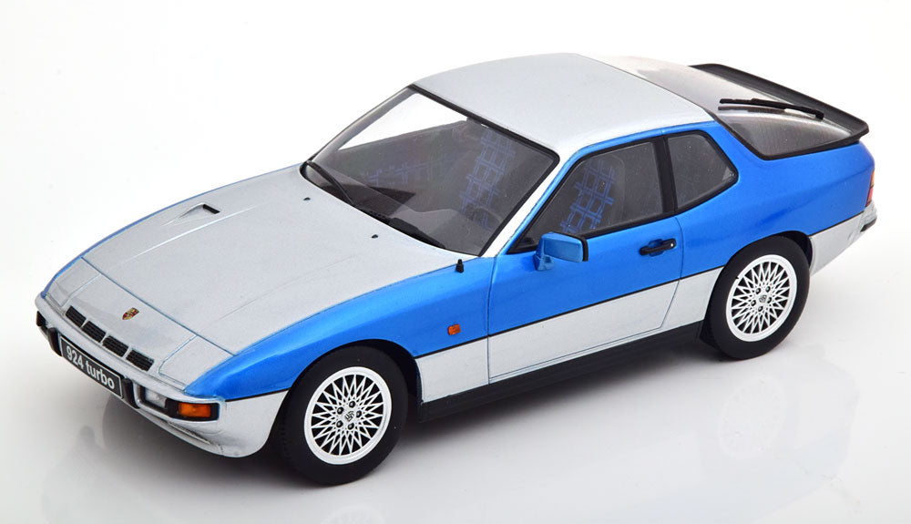 KKDC180903 KK scale 1:18 Porsche 924 Turbo 1986 Silver/Blue Metallic