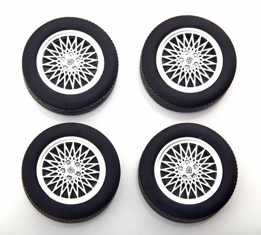 KKDCACC026 KK scale 1:18 Porsche 924 Turbo Tire Set with Rims Silver