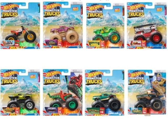 FYJ44-989J Hot Wheels 1:64 Monster Truck Assortment 8 pcs