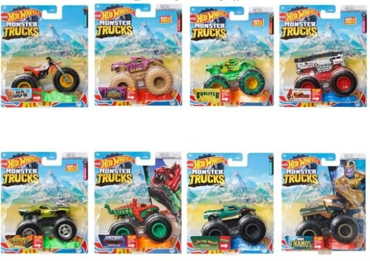 FYJ44-989J Hot Wheels 1:64 Monster Truck Assortment 8 pcs