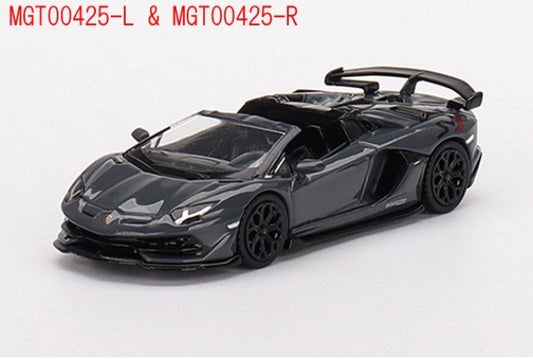 MGT00425-L TSM MINI-GT 1:64 Lamborghini Aventador SVJ Roadster Grigio Telesto Gray LHD