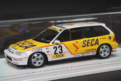 1:43 SPARK SB137 Honda Civic EF9 1st in class A1 SPA 24h Francorchamps 1990 #23