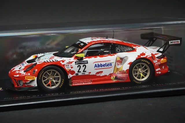 1:43 SPARK SB376 Porsche 911 GT3R Frikadlli Racing Team 8th SPA 24h 2020 #22