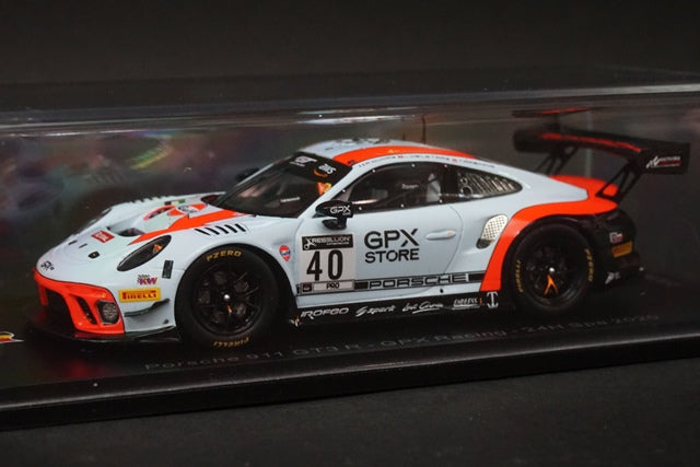 1:43 SPARK SB378 Porsche 911 GT3R GPX Racing SPA 24h 2020 #40 model car