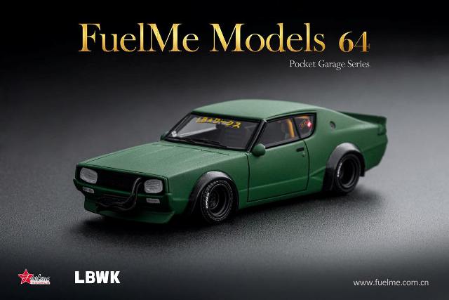 FM64007PG-02 Fuelme Models 1:64 Nissan Skyline LBWK KPGC110 Kenmeri Zero fighter