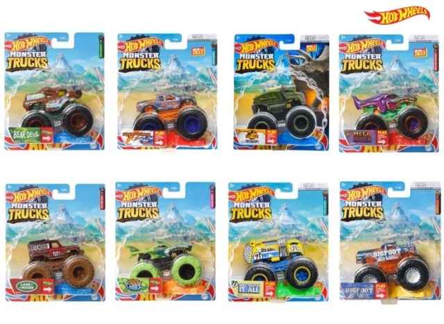 FYJ44-989K Hot Wheels 1:64 Monster Trucks Assortment 8pcs