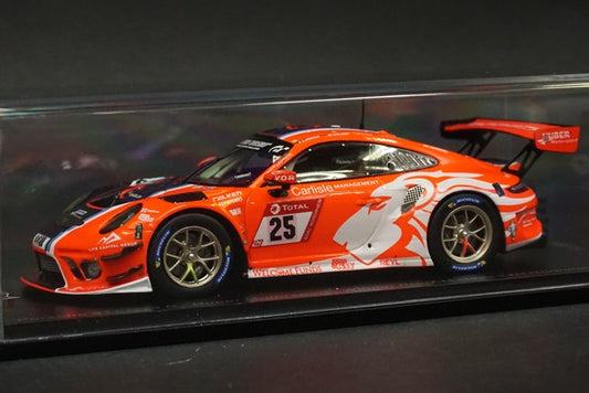 1:43 SPARK SG694 Porsche 911 GT3R Huber Motorsport Pro-AM Class Winner Nurburgring 24h 2020 #25