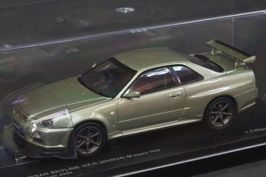 1:43 KYOSHO K03382MJ Nissan Skyline GT-R BNR34 M Spec Nur Millennium Jade