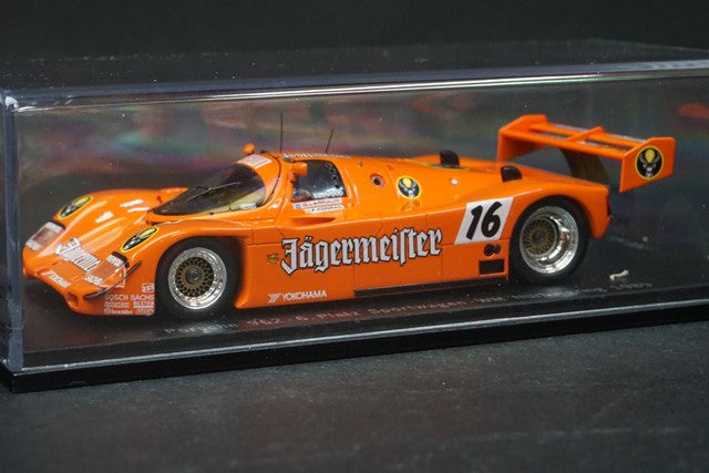 1:43 SPARK CAP04300211 Porsche Special Order Porsche 962 6.Platz Sportwagen WM Nurburgring 1989 #16 Jagermeister