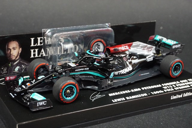 1:43 MINICHAMPS 410210444 Mercedes AMG Petronas F1 W12 E 100th POLE Spanish GP L.Hamilton 2021#44