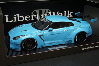 1:18 ignition model IG0429 LB WORKS GT-R R35 Blue model car