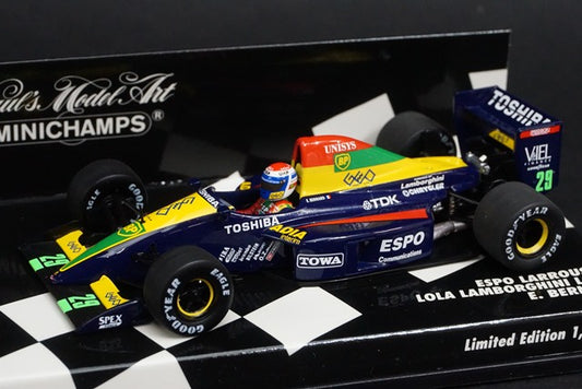 1:43 MINICHAMPS 400900029 Espo Larousse Lola Lamborghini LC90 1990 #29 E.Bernard