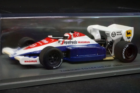 1:43 SPARK S2780 Toleman TG 184 US GP 1984 #20 J.Cecotto