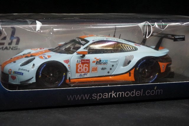 1:43 SPARK S7946 Porsche 911 RSR Gulf Racing Le Mans LM 24h 2019 #86