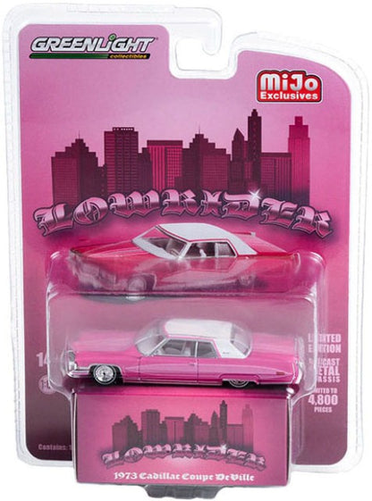 51466 GreenLight 1:64 Cadillac 1973 Devil Lowrider Pink/White North America Limited