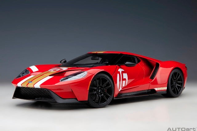 72927 AUTOart 1:18 Ford GT Alan Mann Heritage Edition Red / Gold Stripe