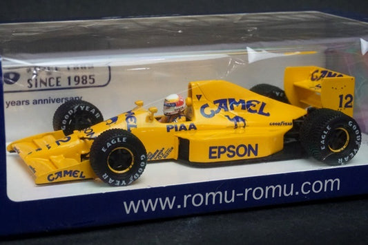 1:43 SPARK ROMU013 Lotus 101 Judd Australia GP 4th Satoru Nakajima 1989 #12 CAMEL