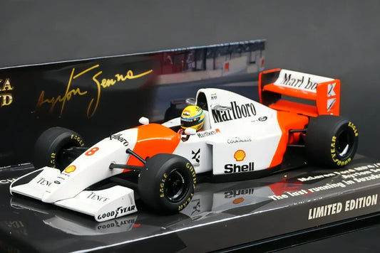 1:43 MINICHAMPS 539934308 McLaren Honda MP4/8 Suzuka 1993 Last Running #8 A.Senna Marlboro