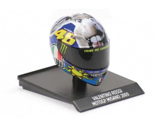 315090056 MINICHAMPS 1:10 AGV Helmet V Rossi MotoGP Misano 2009