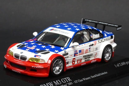 1:43 MINICHAMPS 400012106 BMW M3 GTR ALMS "Petit Le Mans" 2001 GT Class Winner #6