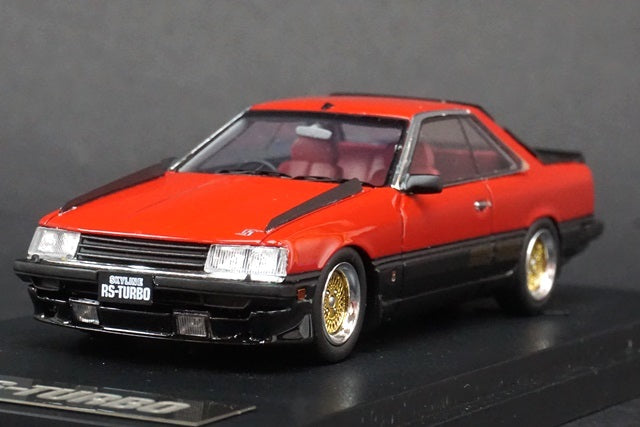 1:43 MARK43 PM4380CRK Nissan Skyline Hardtop 2000 RS-TURBO (KDR30) Mustang Version Red/Black 2-Tone