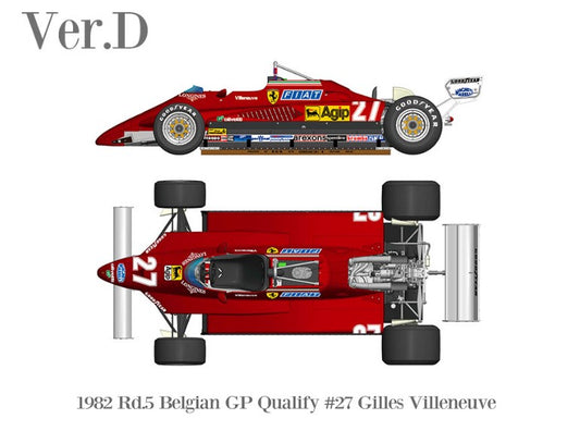 K732 Model Factory HIRO 1:20 Ferrari 126C2 ver.D 1982 Belgium GP #27 G.Villeneuve Fulldetail Kit