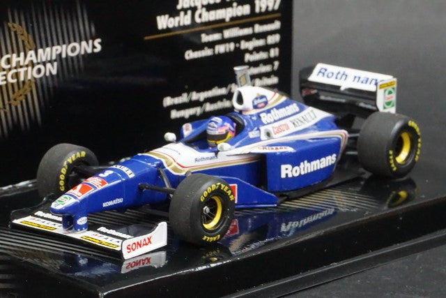 1:43 MINICHAMPS 436970003 Williams Renault FW19 World Champion J.Villeneuve 1997 #3 Rothmans