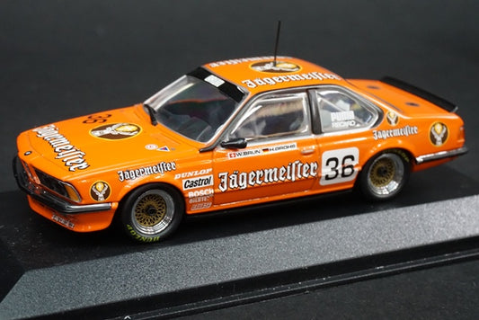 1:43 MINICHAMPS 430842636 BMW 635 CSI Monza 1984 #36 Jagermeister Brun/Grohs model car