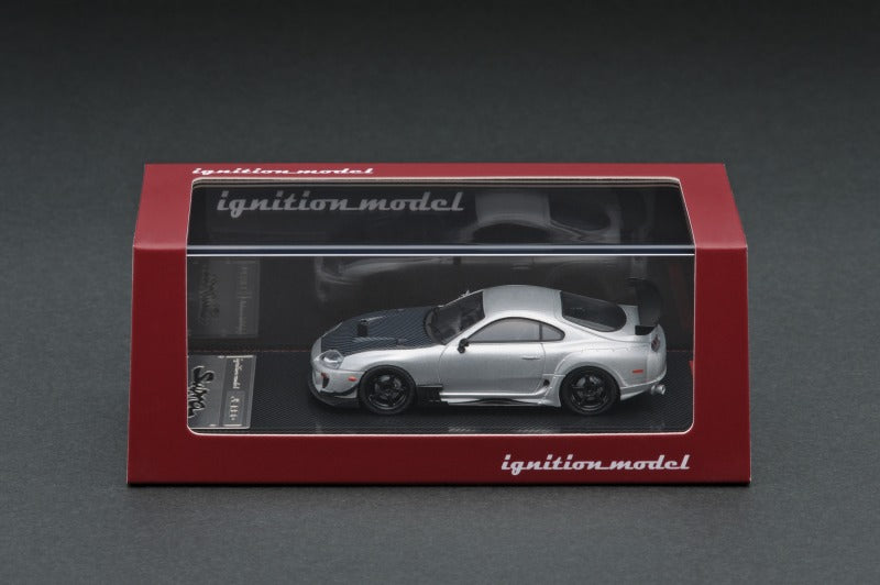 IG1861 ignition model 1:64 Toyota Supra (JZA80) RZ Silver Model car