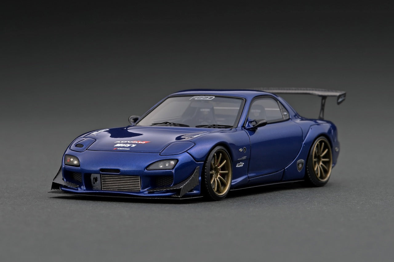 IG2186 ignition model 1:43 FEED RX-7 (FD3S) Blue Metallic