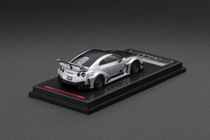 IG2386 ignition model 1:64 Nissan LBWK LB-Silhouette WORKS GT Nissan 35GT-RR  Silver