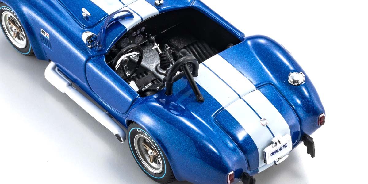 KS03019MBL KYOSHO 1:43 Shelby Cobra 427 S/C Racing Screen Blue