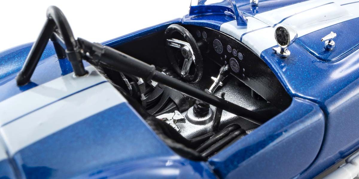 KS03019MBL KYOSHO 1:43 Shelby Cobra 427 S/C Racing Screen Blue