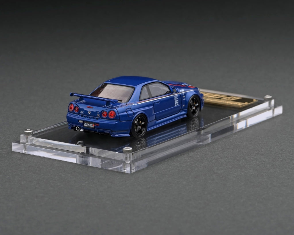 IG2574 ignition model 1:64 Nissan NISMO R34 GT-R R-tune Bayside Blue