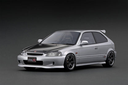 IG2678 ignition model 1:18 Honda CIVIC (EK9) Type R Silver model cars