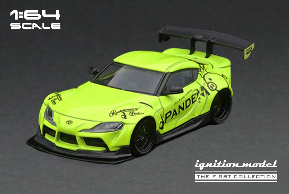 IG2838 ignition model 1:64 Toyota PANDEM Supra A90 YeIIow Green