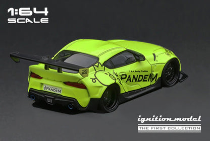 IG2838 ignition model 1:64 Toyota PANDEM Supra A90 YeIIow Green