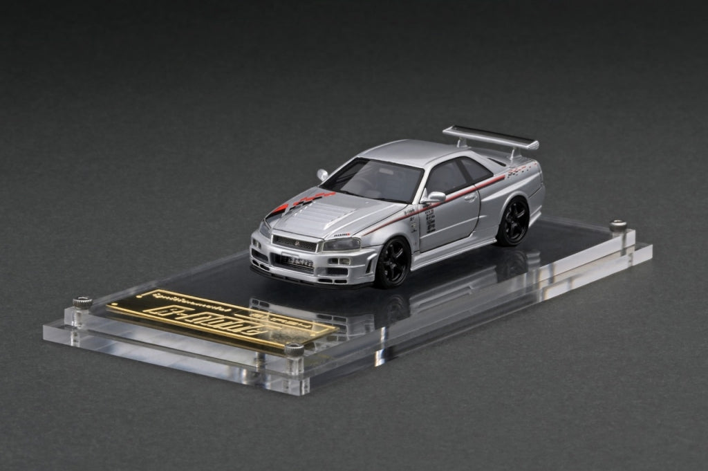 IG2576 ignition model 1:64 Nissan NISMO R34 GT-R R-tune Silver