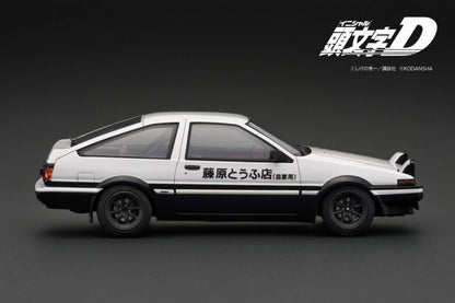 IG2871 ignition model 1:18 INITIAL D Toyota Sprinter Trueno 3Dr GT Apex AE86 White/Black