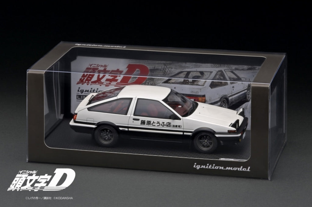 IG2871 ignition model 1:18 INITIAL D Toyota Sprinter Trueno 3Dr GT Apex AE86 White/Black