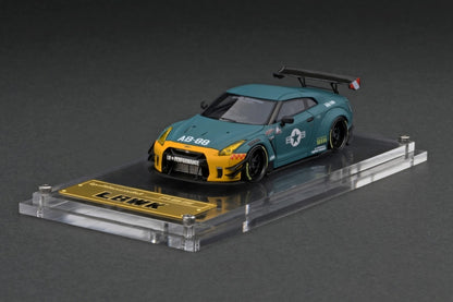 IG2373 ignition model 1:64 LBWK Nissan LB WORKS GT-R R35 type 2 Matte Green Wataru Kato signature