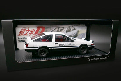 IG2871 ignition model 1:18 INITIAL D Toyota Sprinter Trueno 3Dr GT Apex AE86 White/Black