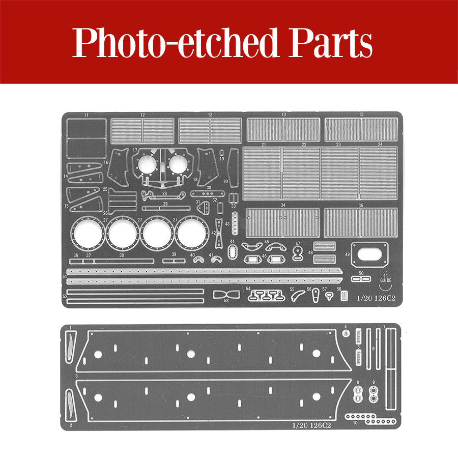 [ Back-order ] Model Factory HIRO  K795 1:20 126C2 Ver.A 1982 Rd.2 Brazilian GP #27 Gilles Villeneuve Fulldetail Kit