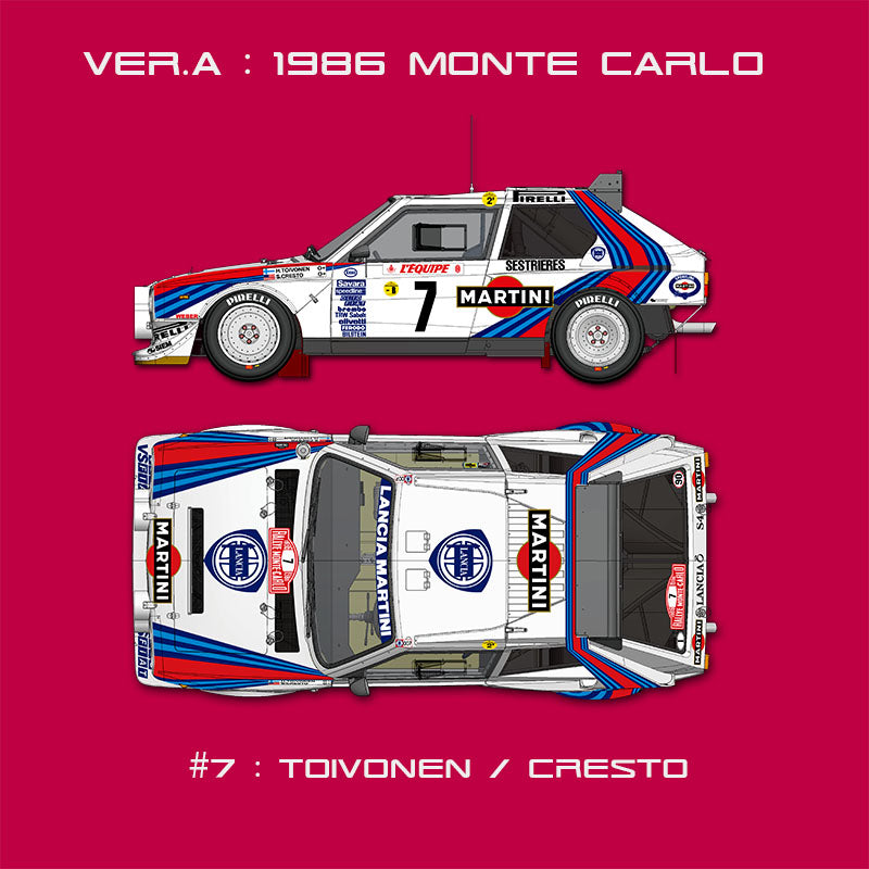 [ Back-order ] Model Factory HIRO K544 1:24 Delta S4 Ver.A 1986 WRC Rd.1 Rally Monte Carlo #7 Toivonen/Cresto Fulldetail Kit MFH