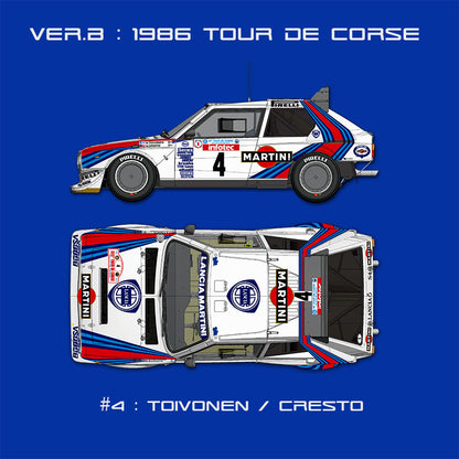 [ Back-order ] Model Factory HIRO K545 1:24 Delta S4 Ver.B 1986 WRC Rd.5 Tour de Corse #4 Toivonen/Cresto Fulldetail Kit MFH