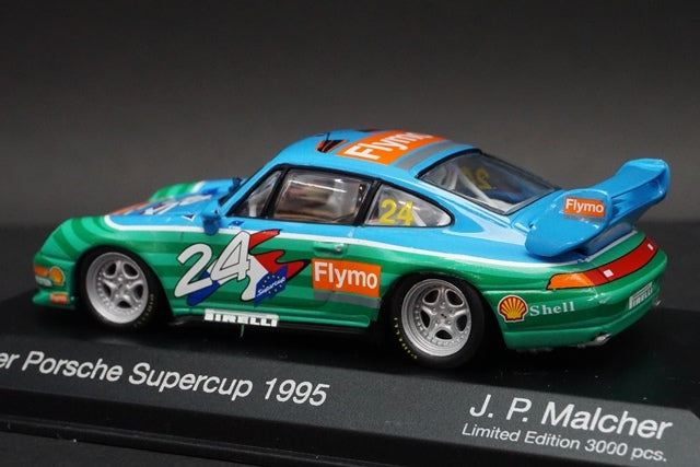 1:43 MINICHAMPS 430956524 Porsche 911 Porsche Super Cup Winner 1995 #24 J.P.Malcher