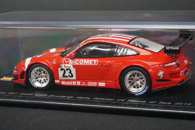 1:43 SPARK SB001 Porsche 997 RSR Scuderia Italia Winner SPA 24h 2010 #23