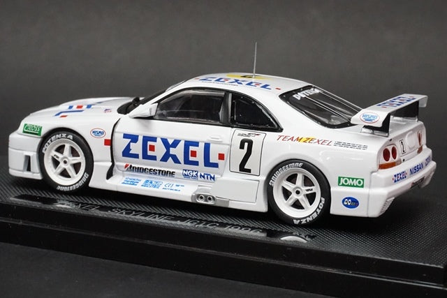 1:43 EBBRO 43978 ZEXEL Skyline R33 JGTC 1996 #2 White model car